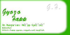 gyozo happ business card